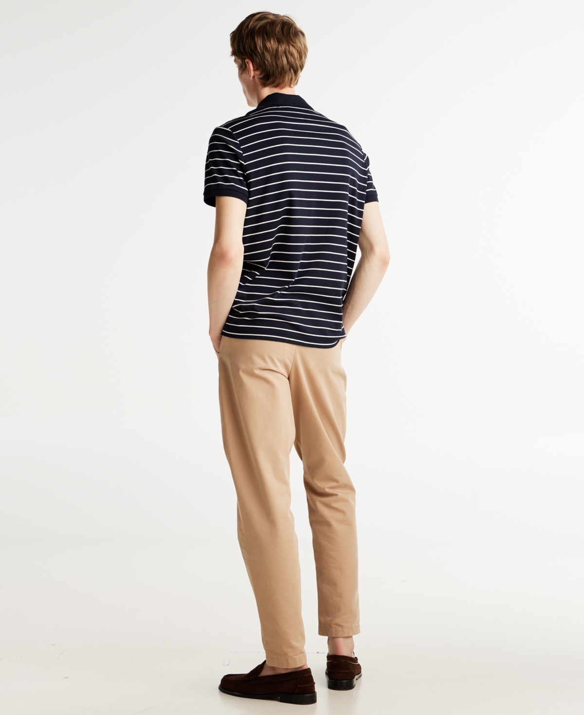 Tommy Hilfiger Short-sleeved Polo Shirt In Desert Sky,ecru