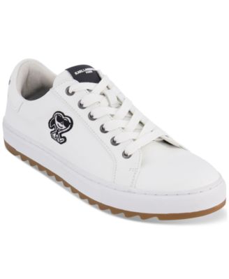 Men's Side Heart Logo Patch Tumbled Leather Sneaker