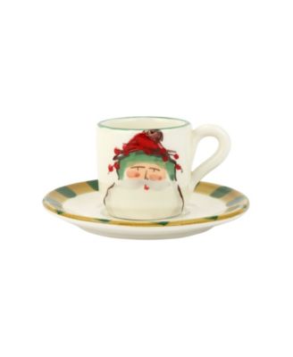 VIETRI - Old St. Nick Espresso Cup and Saucer