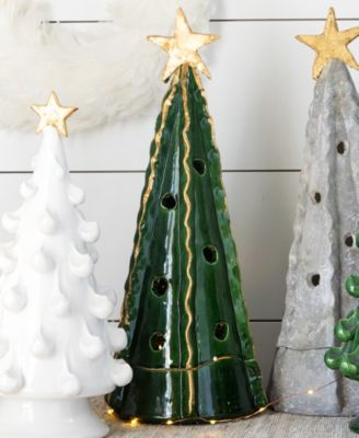 Foresta Green Large Tree with Ribbon Gold Star