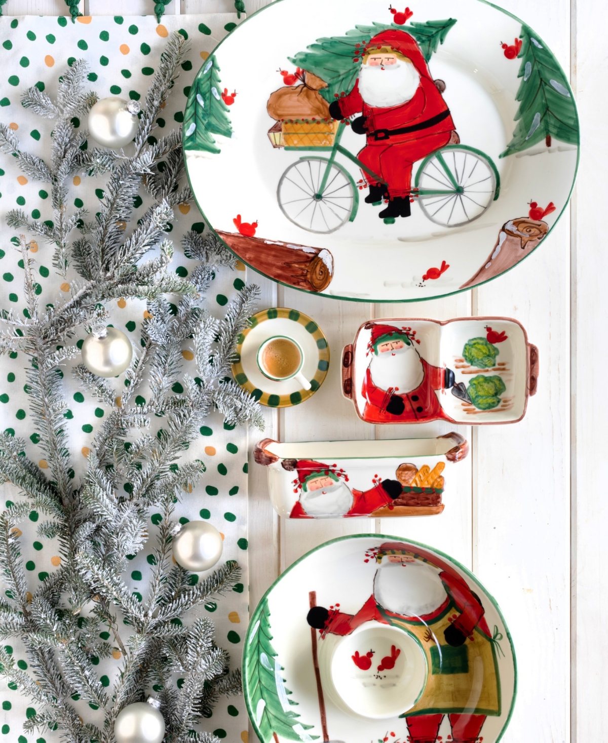 Vietri Old St. Nick Two-part Server In Multi Color