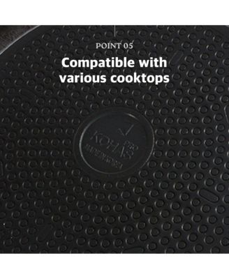 Kproduct4u 11.8" Prime Titanium Stone Coating Wok Pan, Black