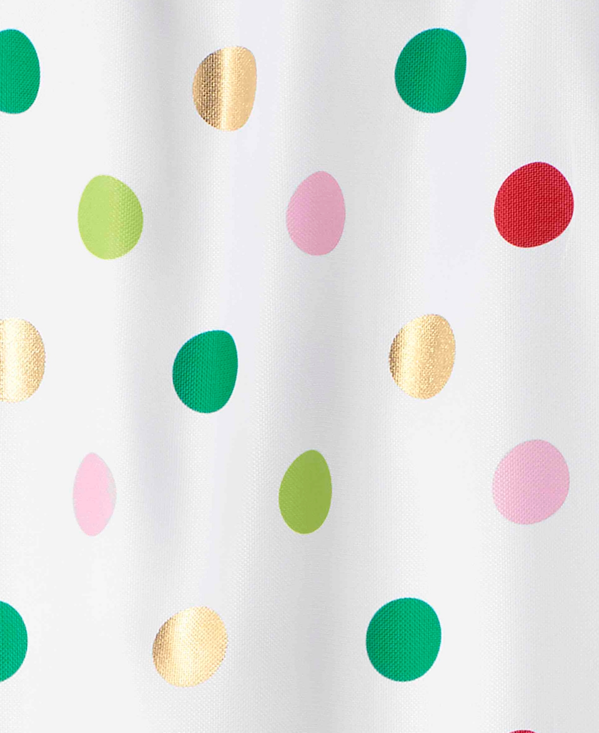 Nicole Miller Merry Dot Shower Curtain 72" X 72" In White