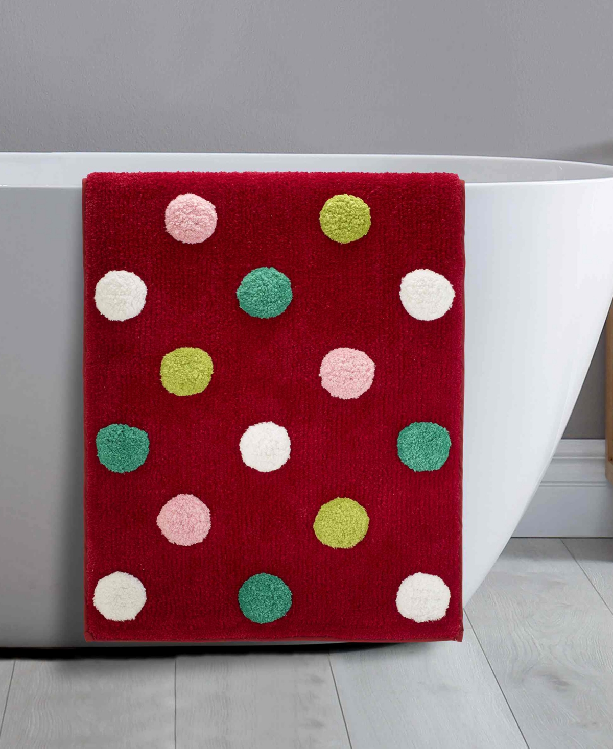 Nicole Miller Merry Dot Rug, 20" X 30" In Red