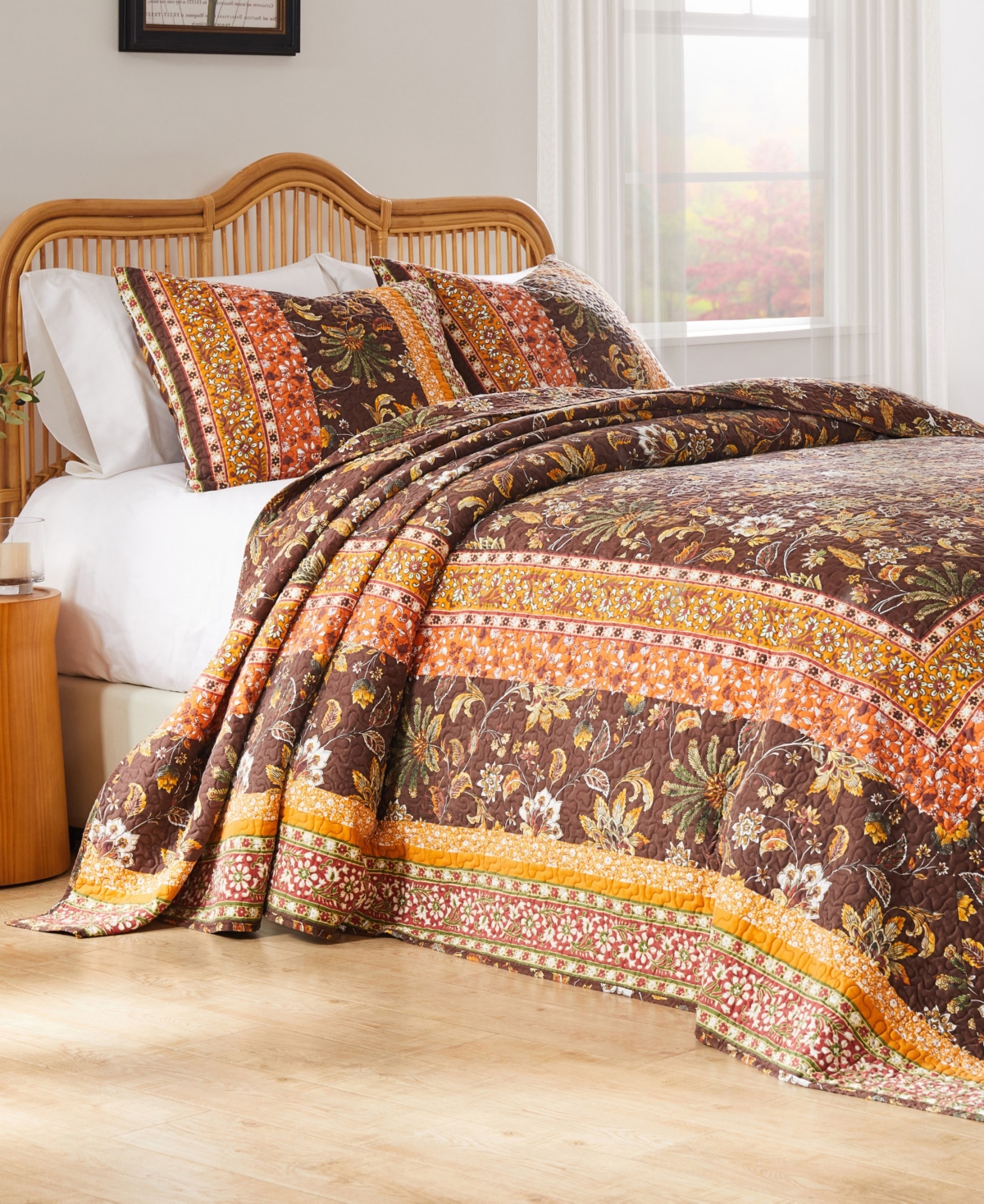 Greenland Home Fashions Greenland Home Audrey Classic Bedspread Sets In Chocolate