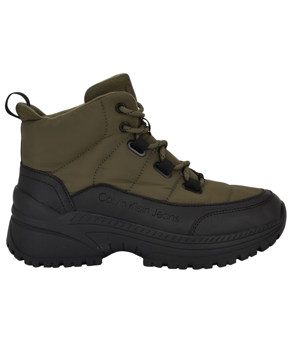 Calvin Klein Noanne Quilted Winter Boot In Dark Green