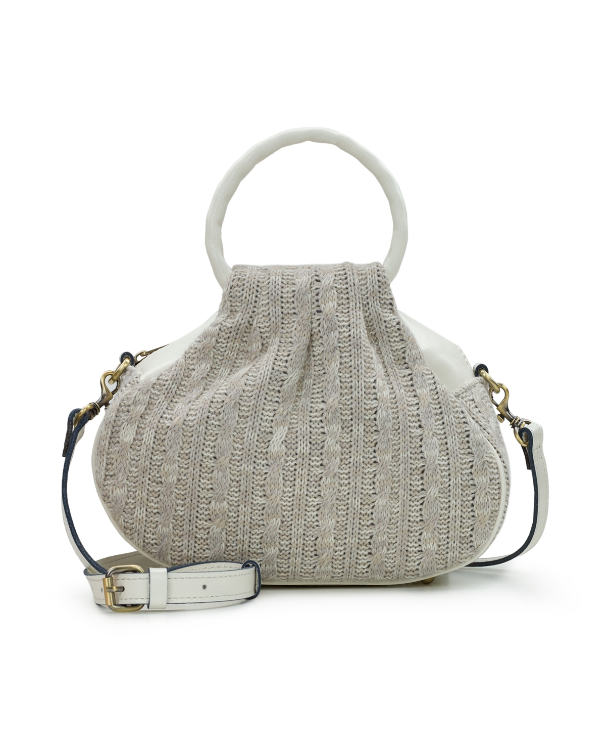 Shop Patricia Nash Milburn Knitted Crossbody Bag In Gray