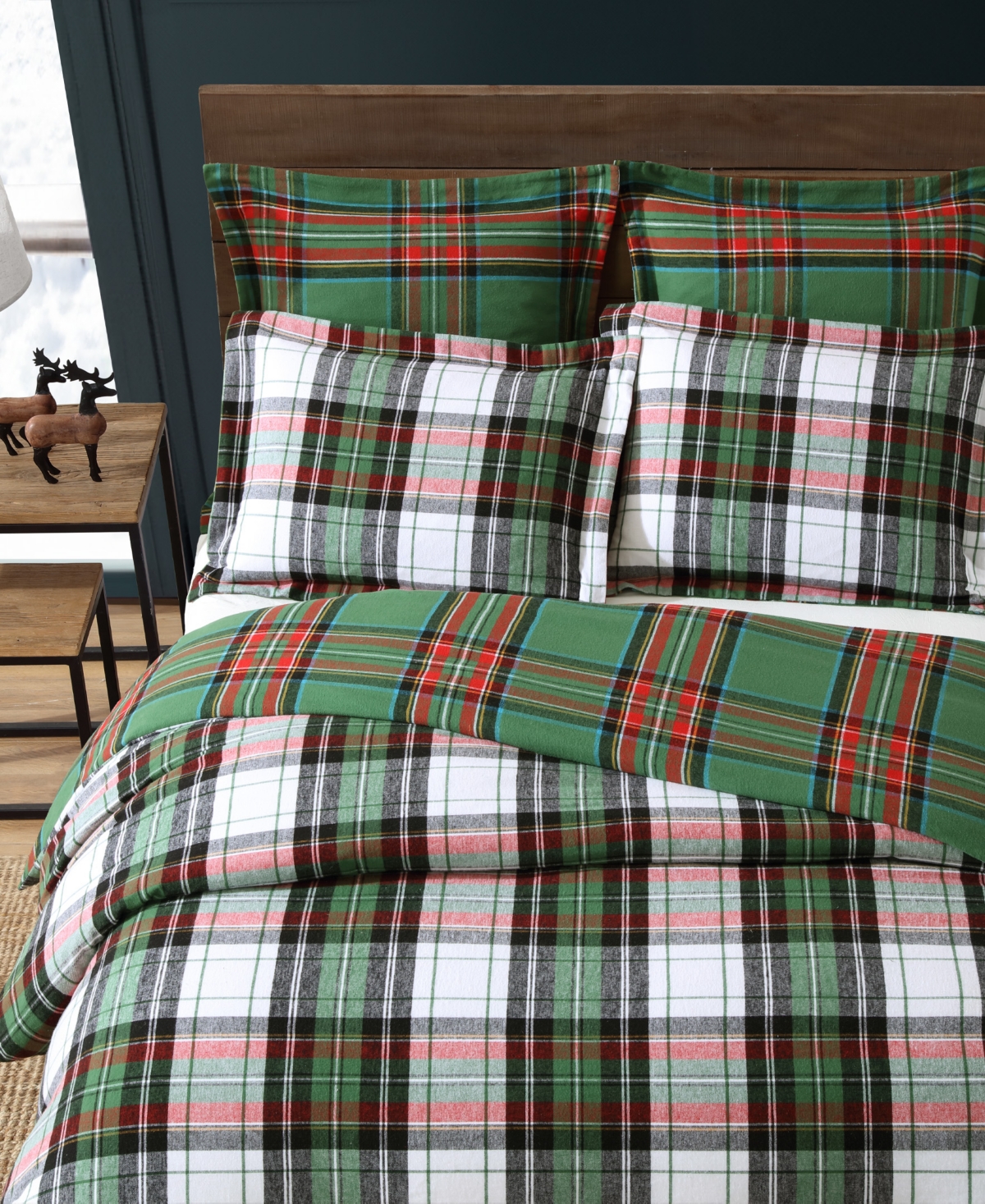 Levtex Spencer Plaid Flannel 2-pc. Duvet Cover Set, Twin In Green