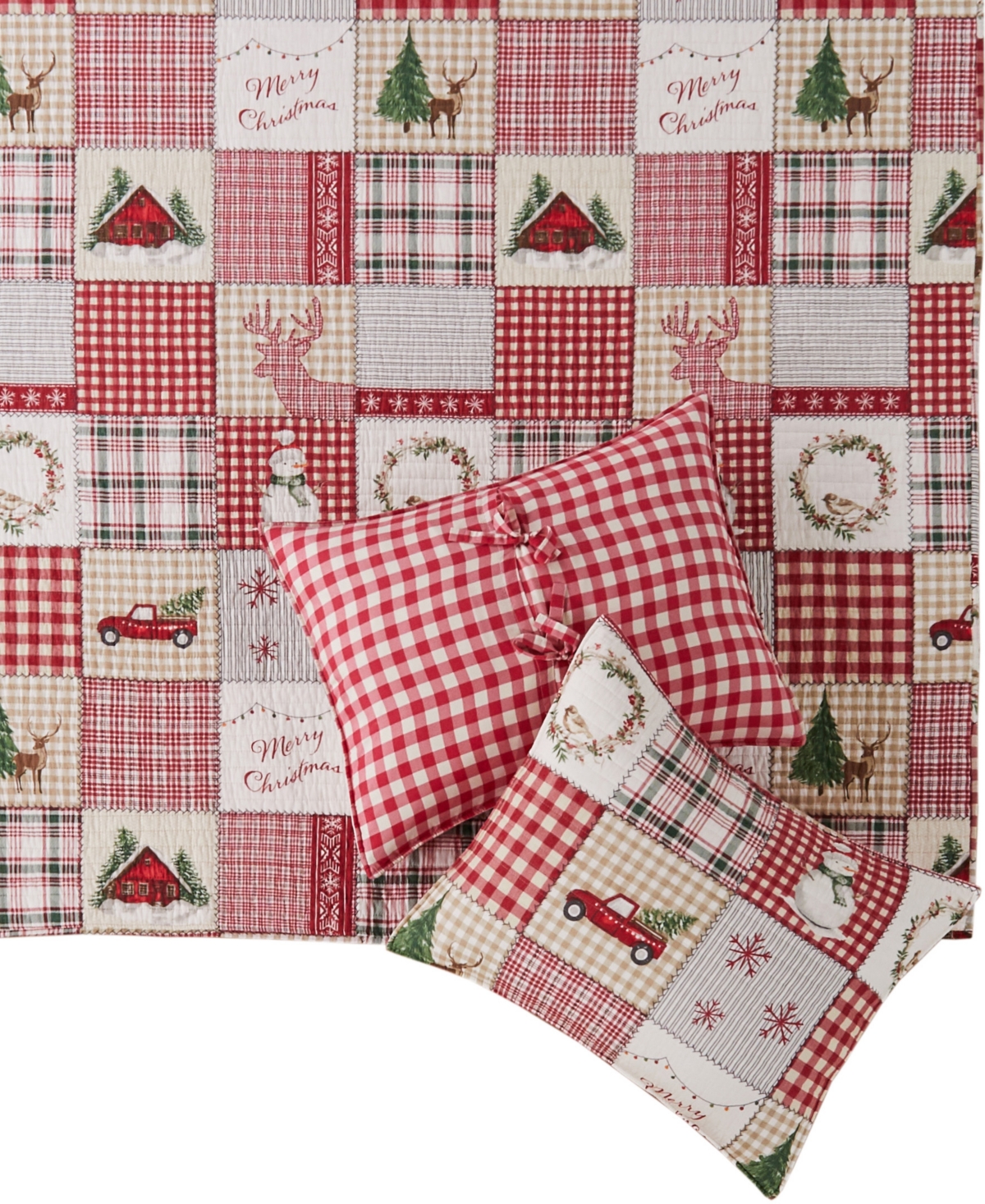 Levtex Home For Christmas Reversible 3-pc. Bedspread Set, Full In Red