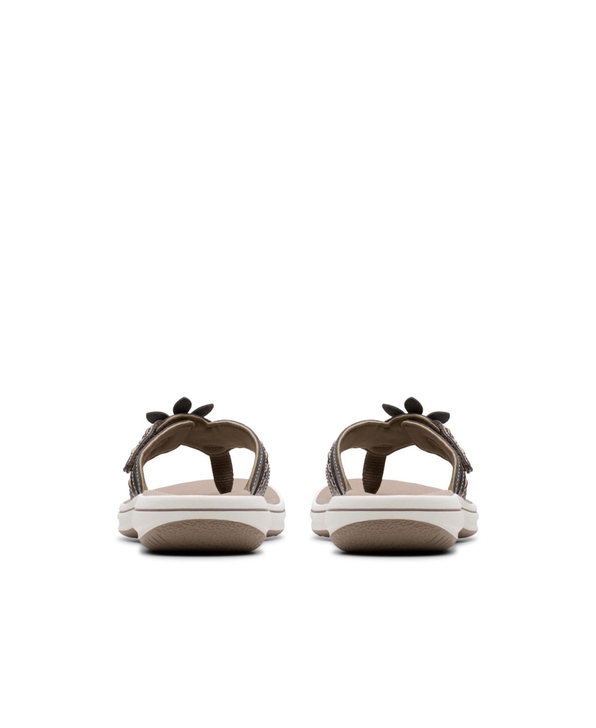 Clarks Cloudsteppers Women's Breeze Opal H Slip-on Sandals In Pewter Synthetic