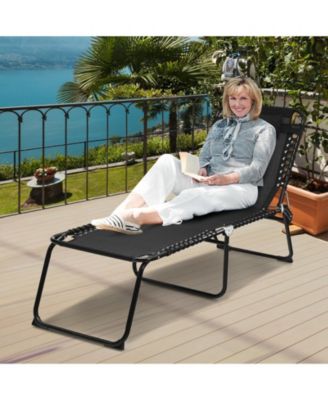 Folding Heightening Design Beach Lounge Chair with Pillow for Patio