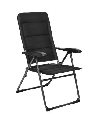 Set of 4 Patio Folding Chairs with Adjustable Backrests