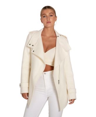 Women's Bad Girl Wool Blend Moto Coat