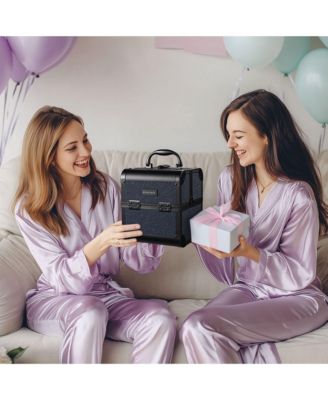 Makeup Train Case Cosmetic Organizer