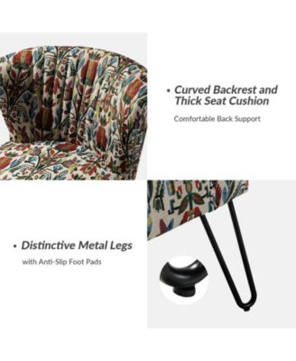 Sakari Contemporary and Classic Accent Chair with Floral Pattern