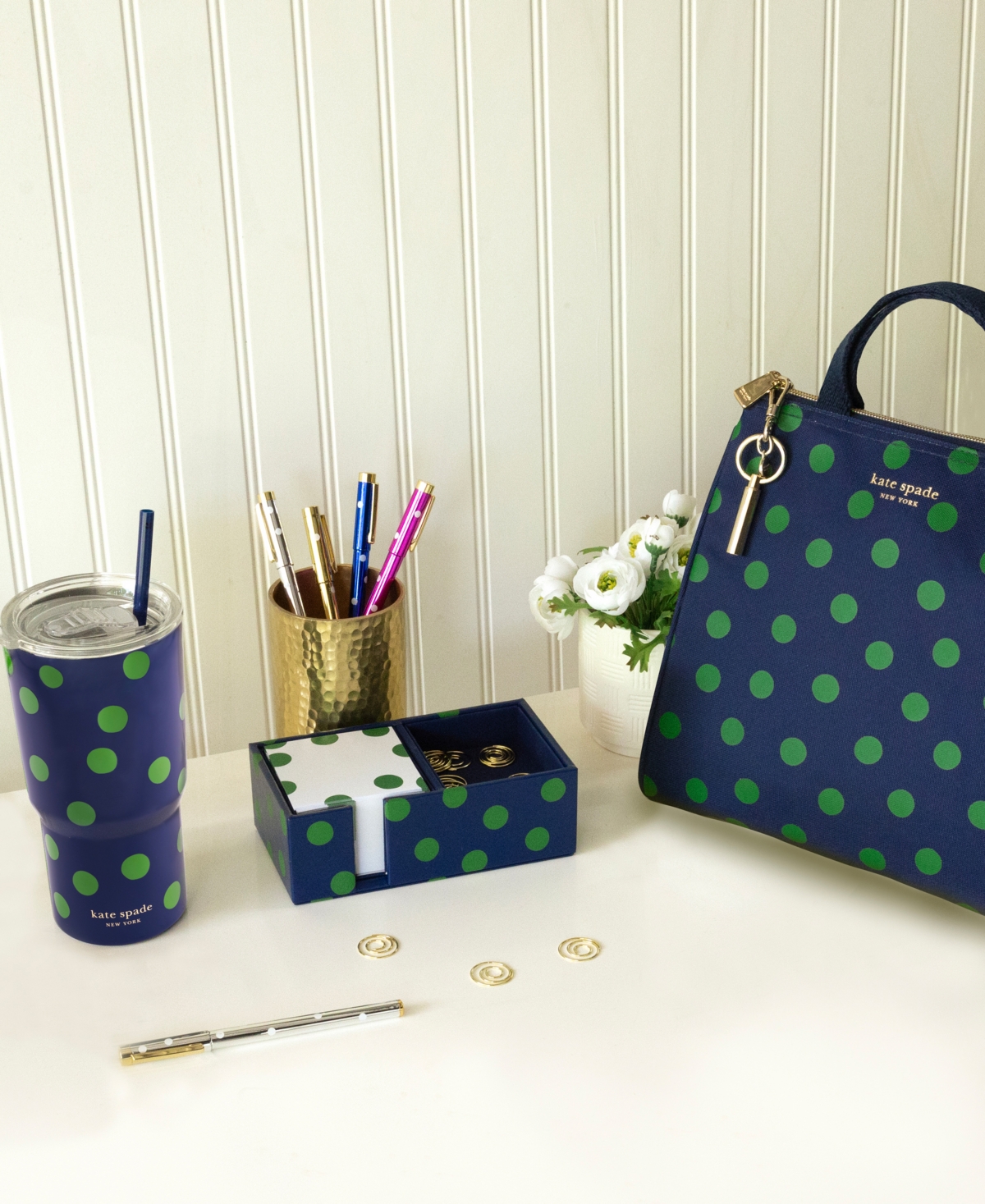 Kate Spade New York Pen Set, Metallic Dots In Metallic Dots