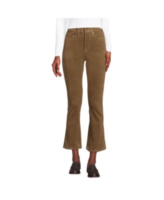 Women's Petite High Rise Corduroy Kick Crop Pants