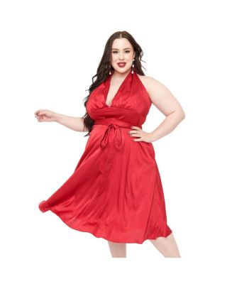 Unique Vintage Plus Size Halter Swing Dress - Macy's