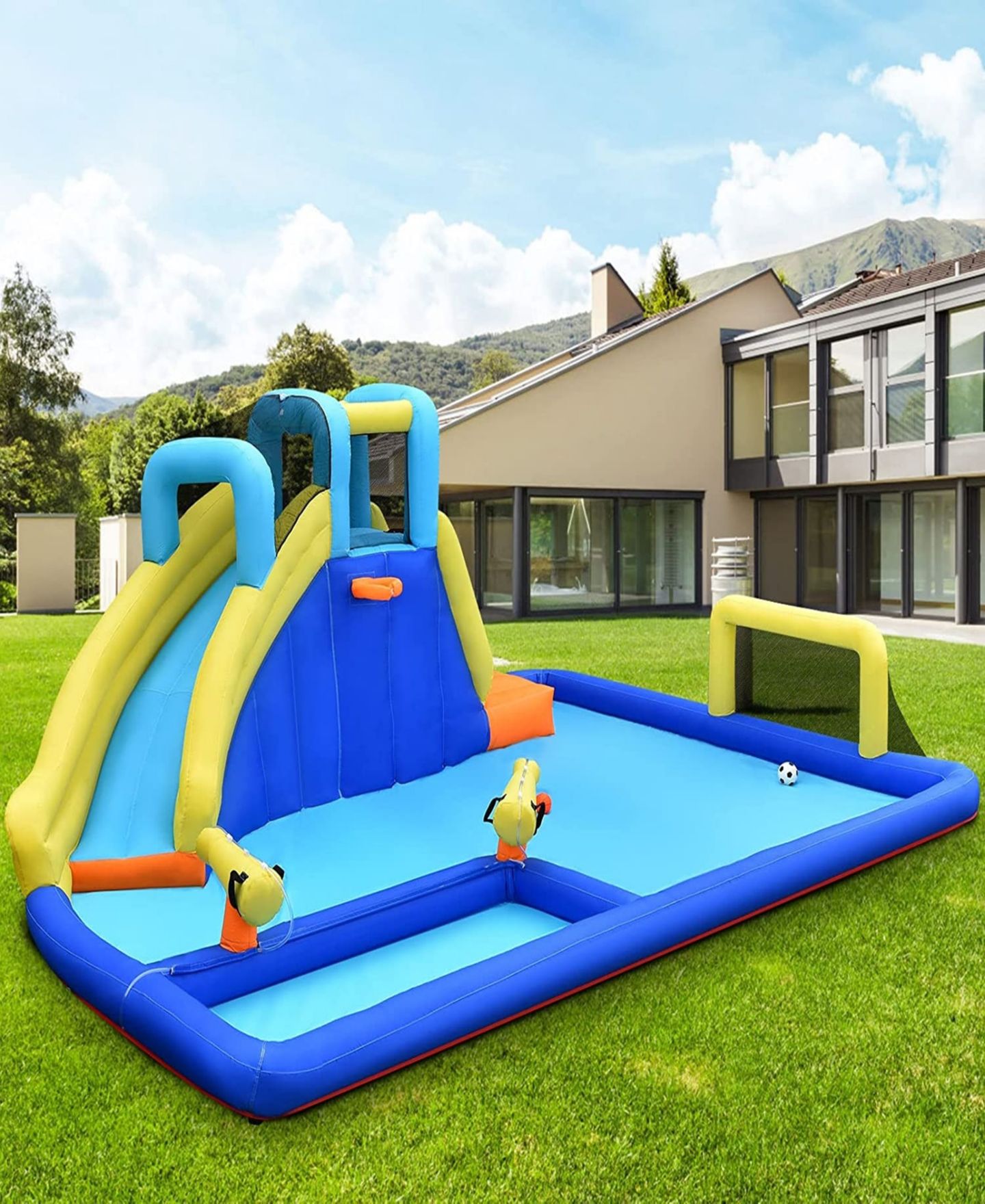 Детские игрушки SUGIFT 6-in-1 Inflatable Water Slides with Blower, Up to 3 Kids, Ages 3-12 — фото 14