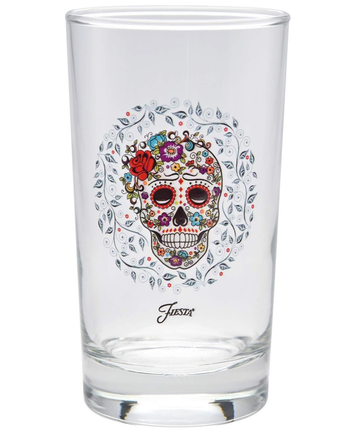 Fiesta Skull Vine Sugar Juice Glass, Set Of 4 In Multi