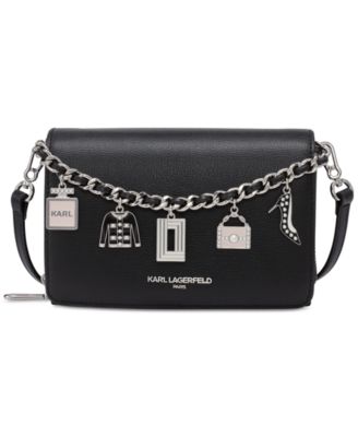 KARL LAGERFELD PARIS - Lourdes Mini Leather Crossbody