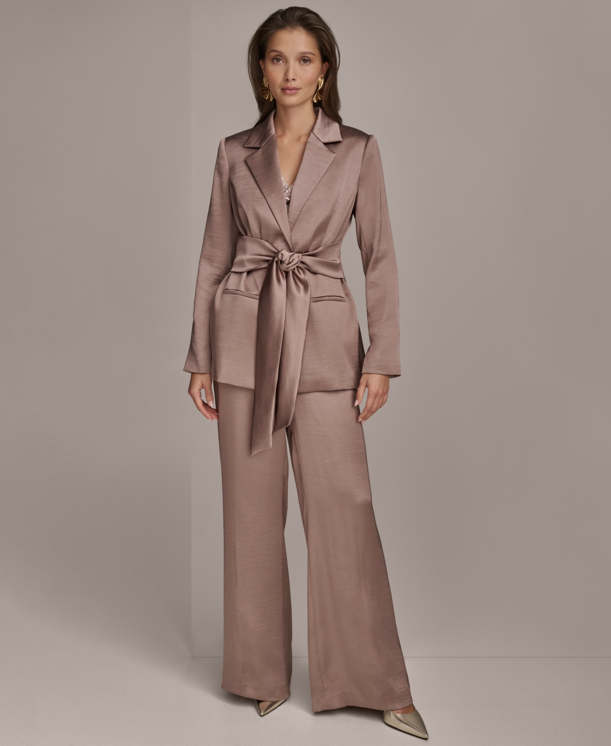 Donna Karan New York Women's Charmeuse Wide-Leg Pants