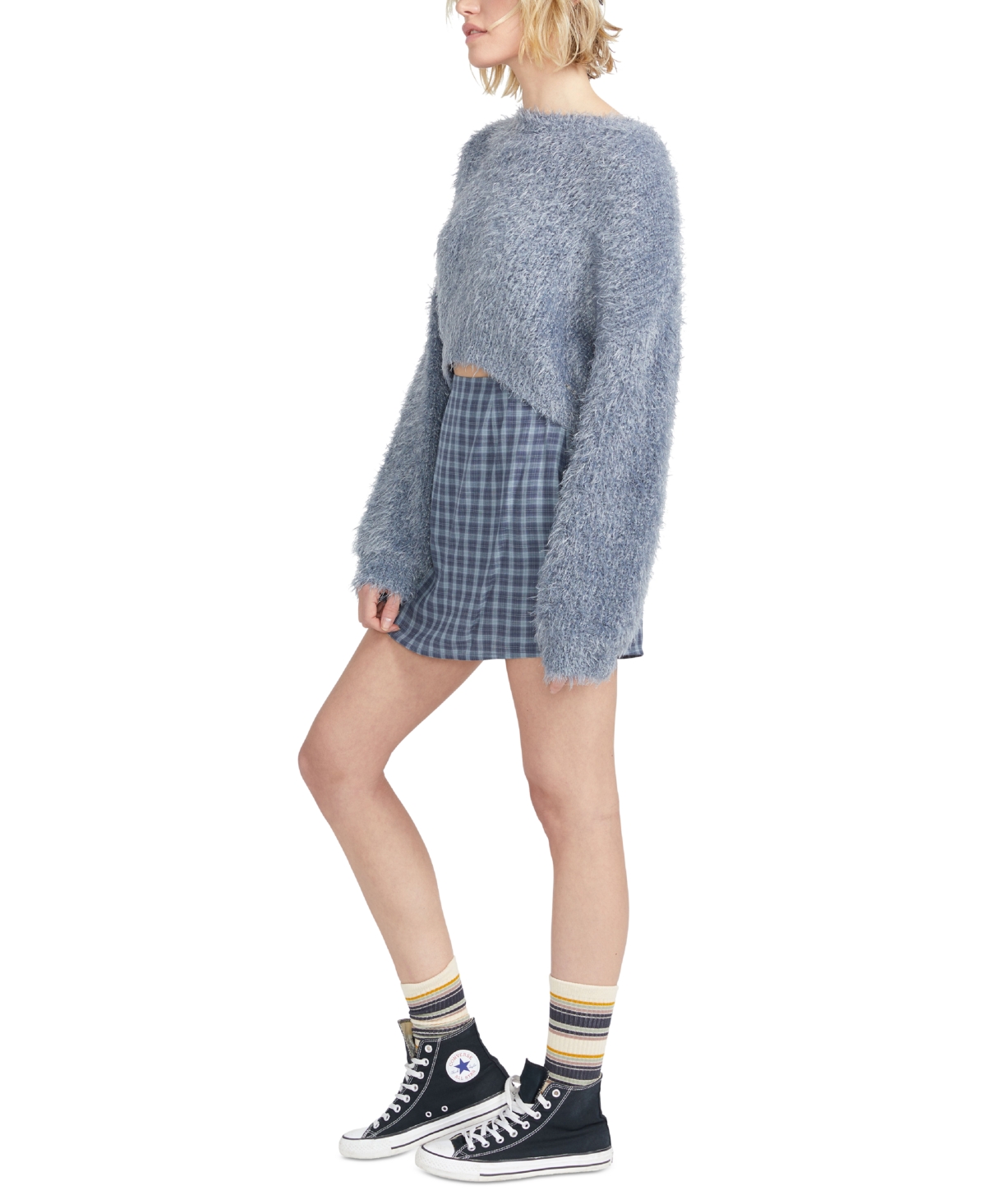 VOLCOM JUNIORS' HAUTE EMBERS A-LINE MINI SKIRT 