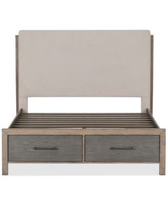 Furniture CLOSEOUT! Portmore King Upholstered Storage Bed (with soft close drawers), Created for Macy's
