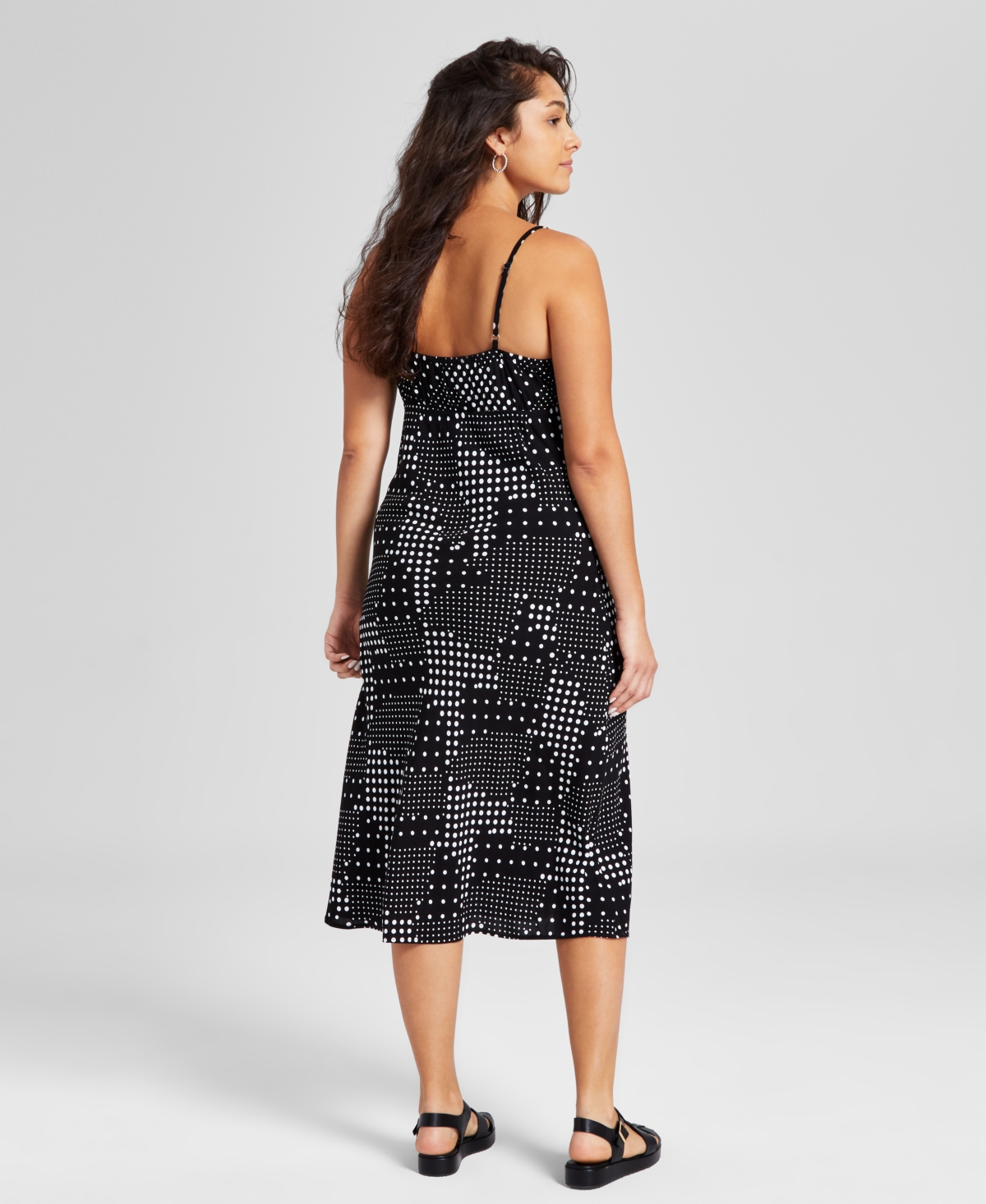 AND NOW THIS WOMEN'S PRINTED SLEEVELESS MIDI DRESS 