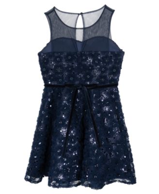 Big Girls Sequin Soutache Social Dress