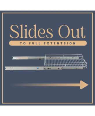 Pull Out Cabinet Organizer with Chrome Finish 14 x 21 In