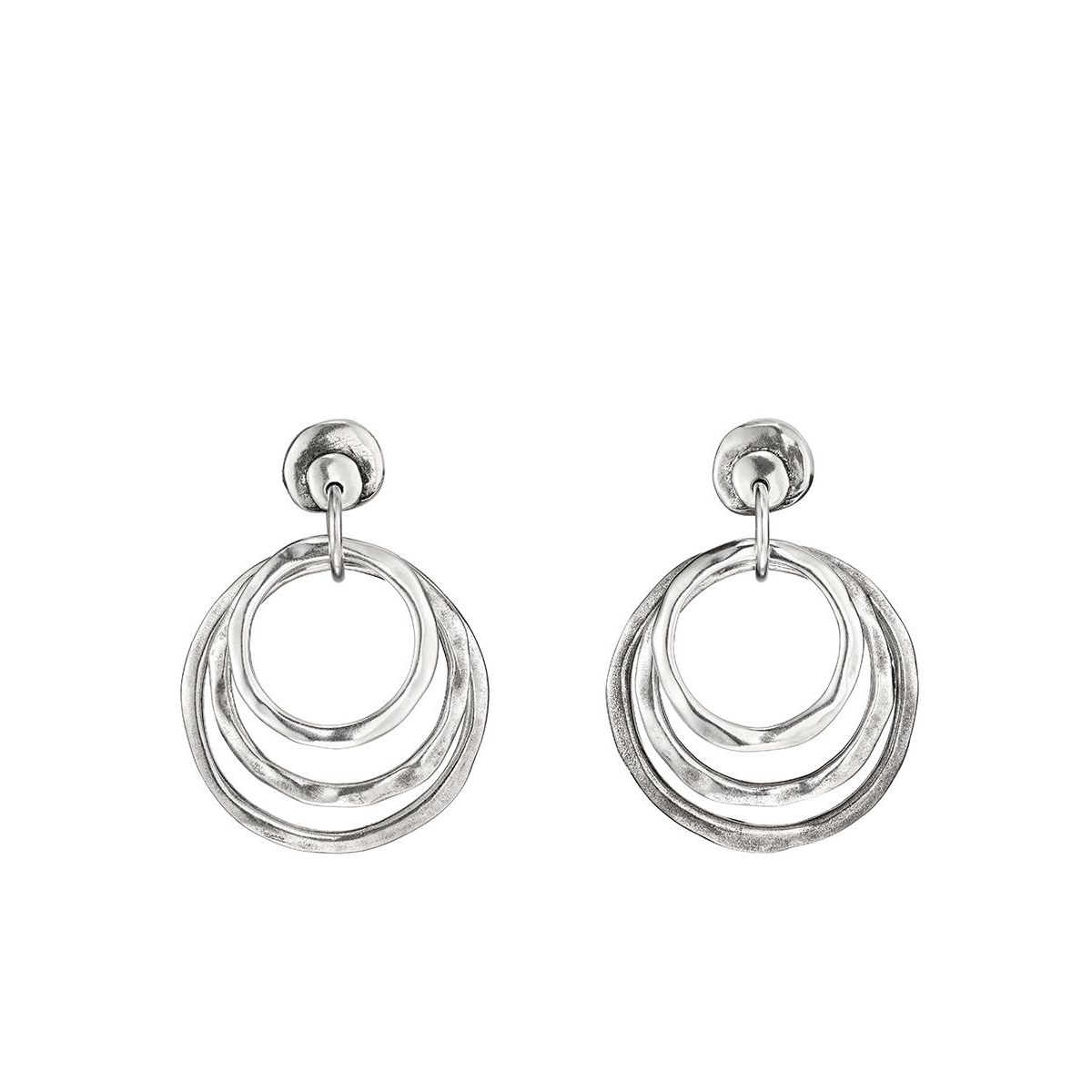 UNOde50 Sterling Silver Metal Hoop Earrings - Silver