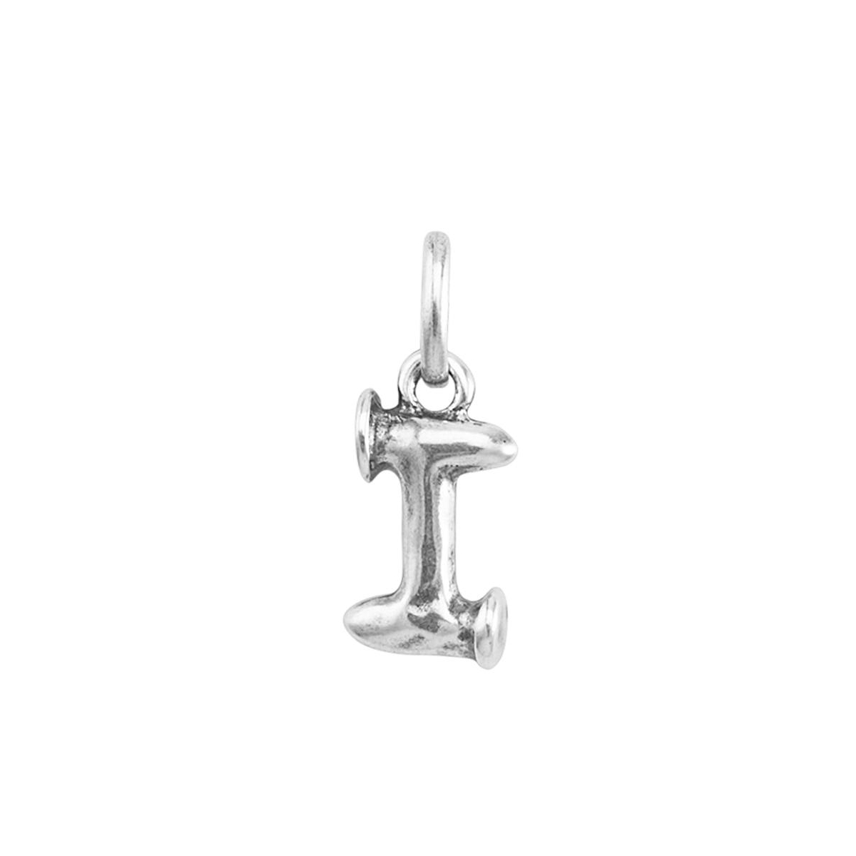 Unode50 Little Alphabetical Metal Alloy Pendant Charms In Silver I