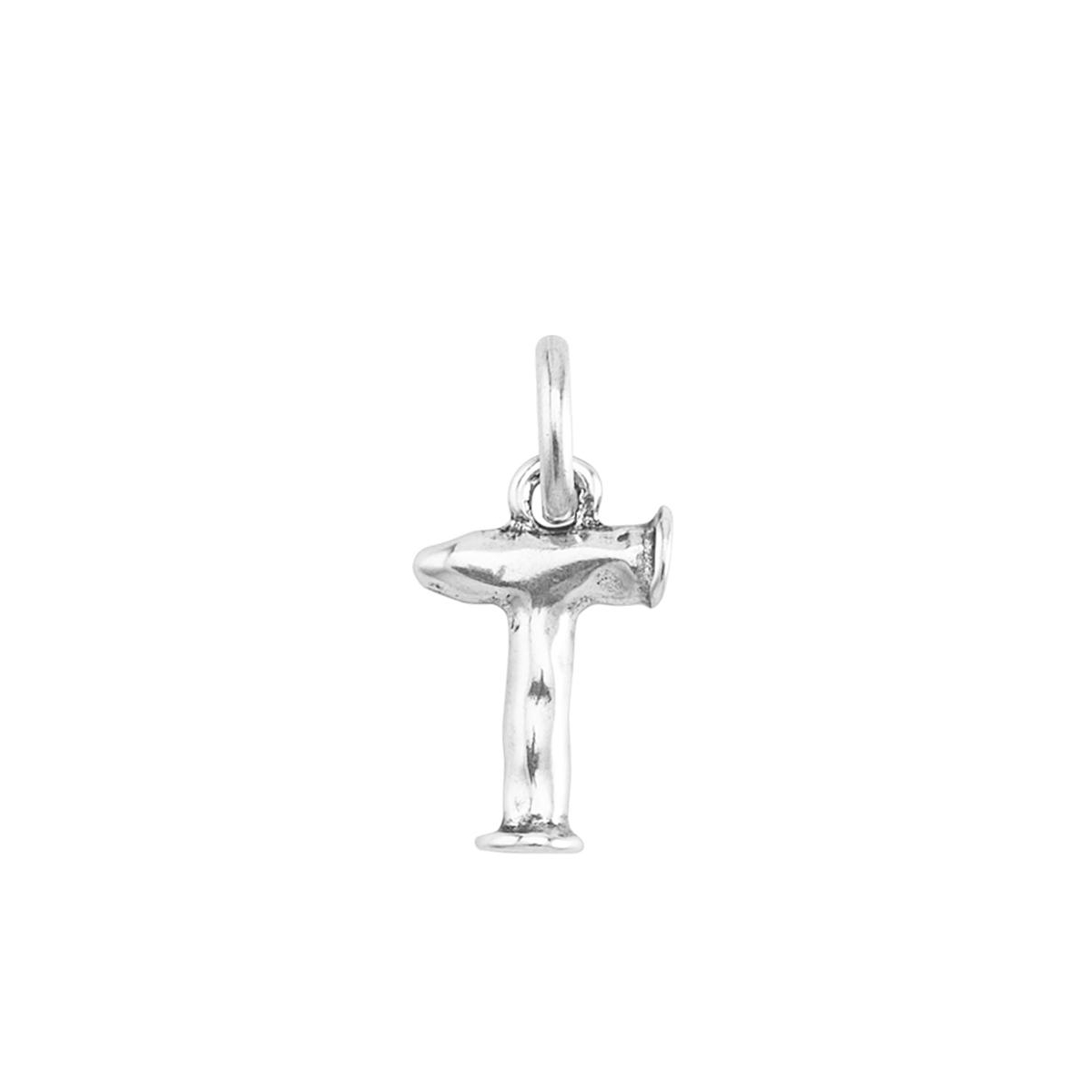 Unode50 Little Alphabetical Metal Alloy Pendant Charms In Silver T