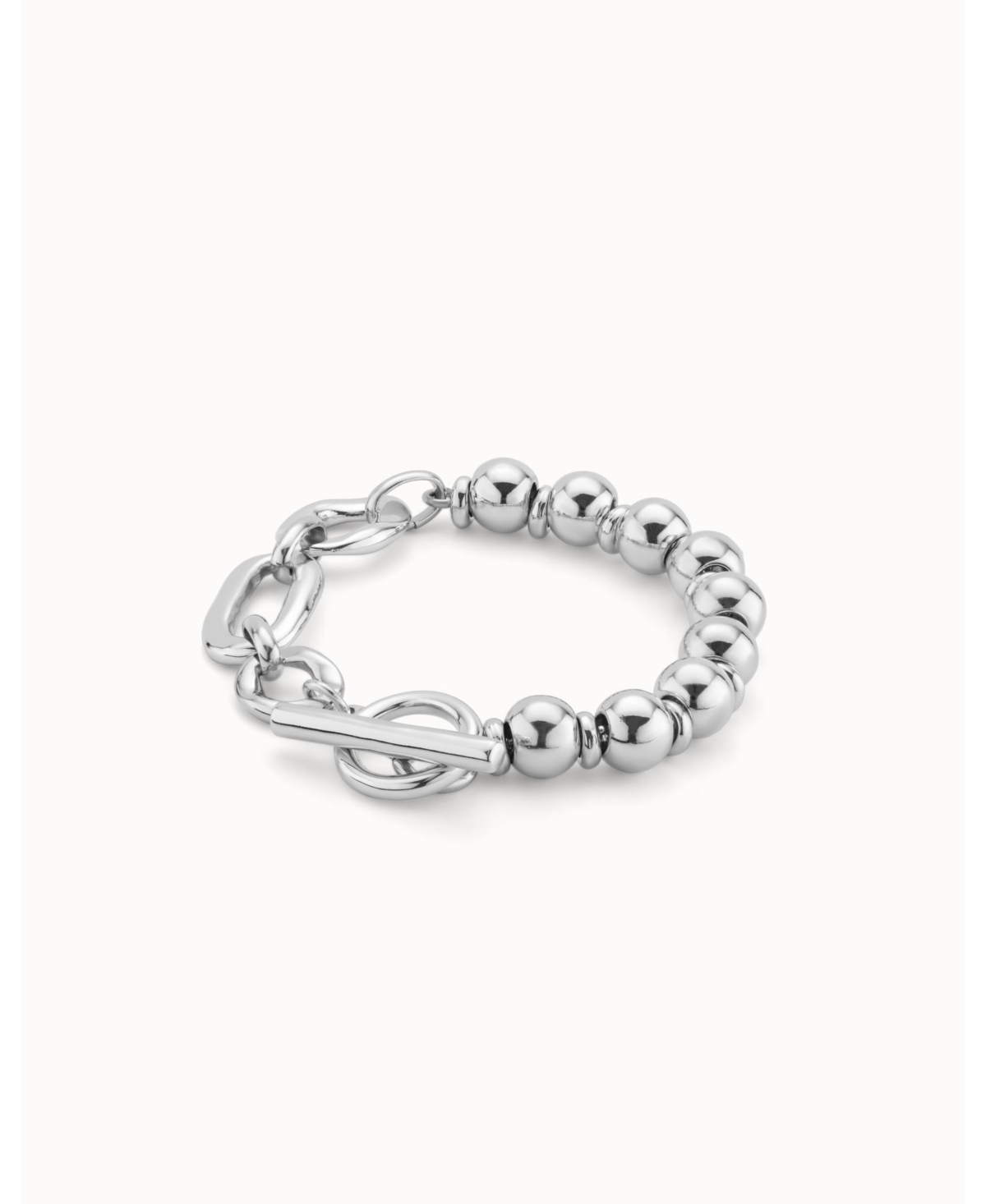 Unode50 Different Link Type Metal Alloy Bracelet In Silver