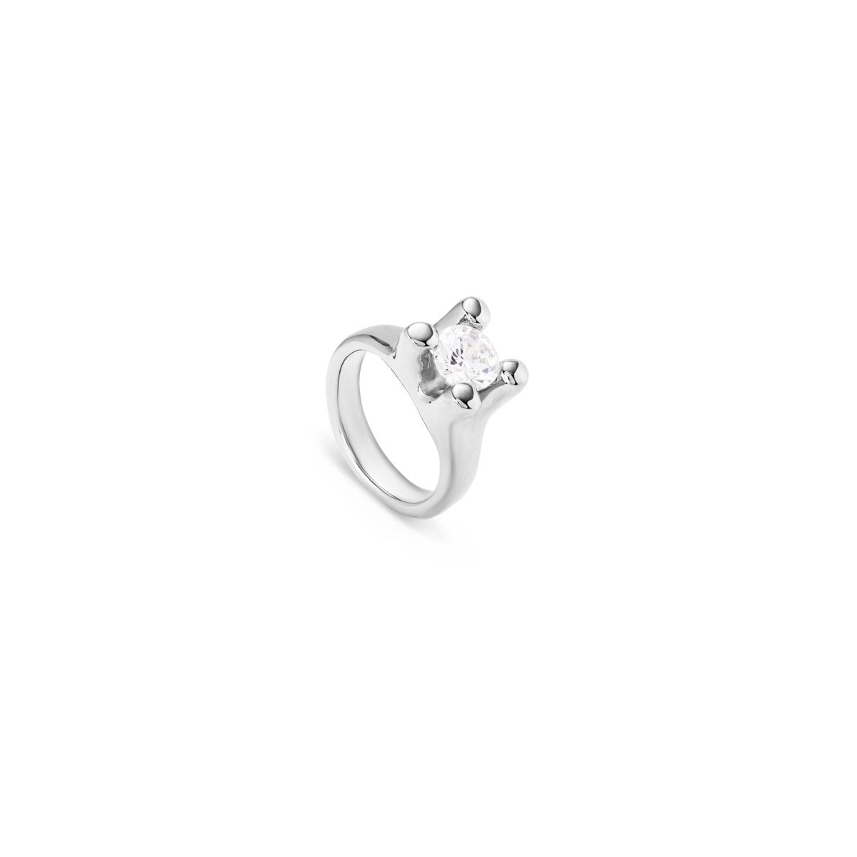 UNOde50 White Zirconia Metal Alloy Ring - Gold