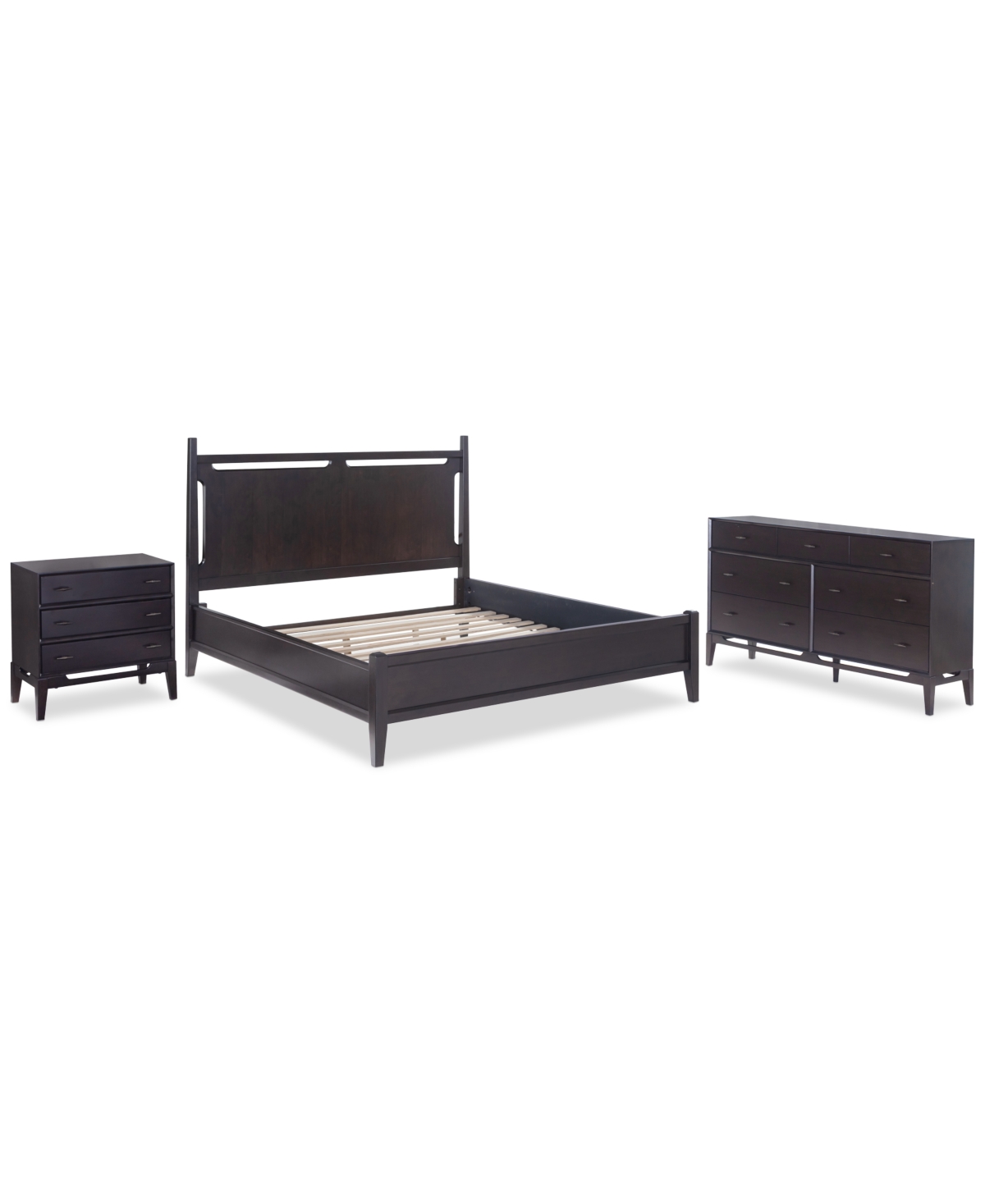 Macy's Addelyn 3 Pc. Set (california King Poster Bed, Dresser & 3-drawer Nightstand) In Brown