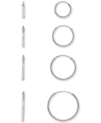 Macy's - Polished Endless Hoop Earrings Set in 18k Gold over Sterling Silver
