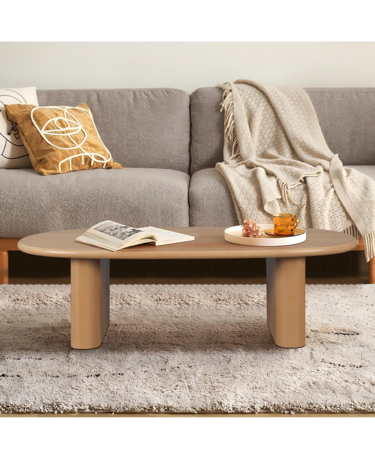 Slickblue 51'' Tapered Tabletop Coffee Table for Modern Living Room Decor