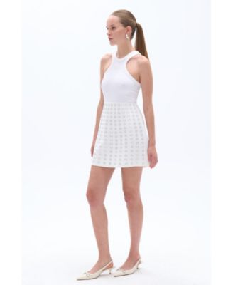Women's Eyelet Detailed Mini Skirt