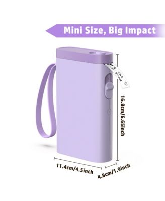 Label Maker Machine with Tape, P21-A Portable Bluetooth Label Printer, Wireless Built-in Cutter Sticker Maker Mini Label Makers with Multiple Templates for Organizing Storage Office Home, Green