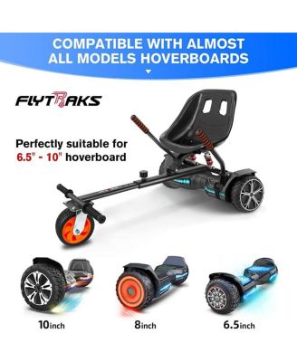 K2 Hoverboard Go Kart Attachment for Kids & Adults, Adjustable Frame Length Hoverboard Seat Attachment for 6.5" 8" 10" Hoverboard Self Balancing Scooter