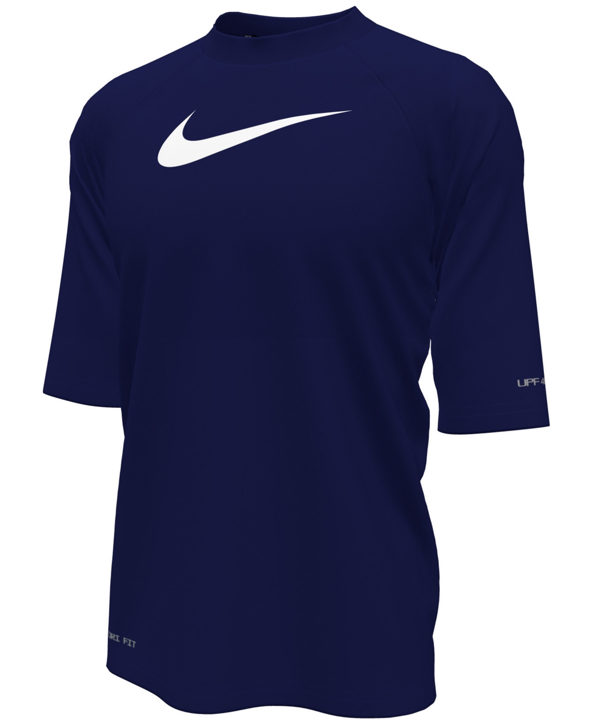 Nike Big Boys Short-sleeve Hydroguard Swim Top In Midnight N