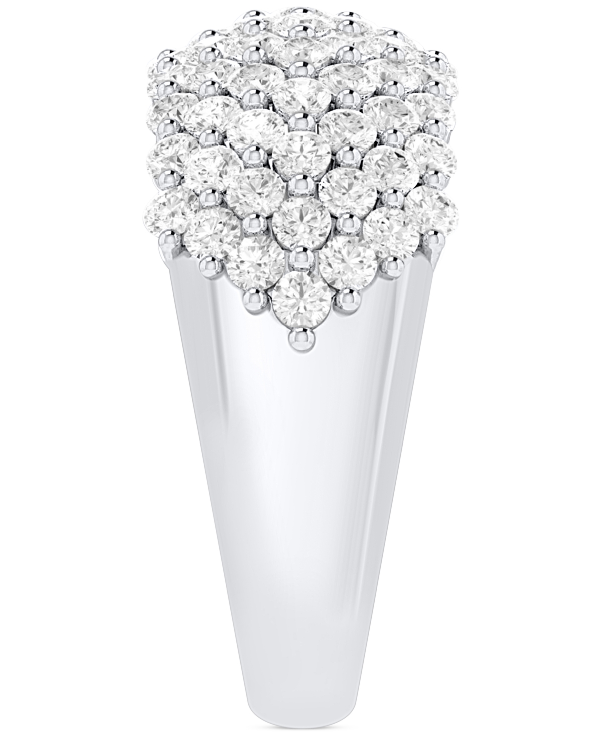 Forever Grown Diamonds Lab-grown Diamond Pave Band (2 Ct. T.w.) In Sterling Silver Or 14k Gold-plated Sterling Silver In Sterling Silver