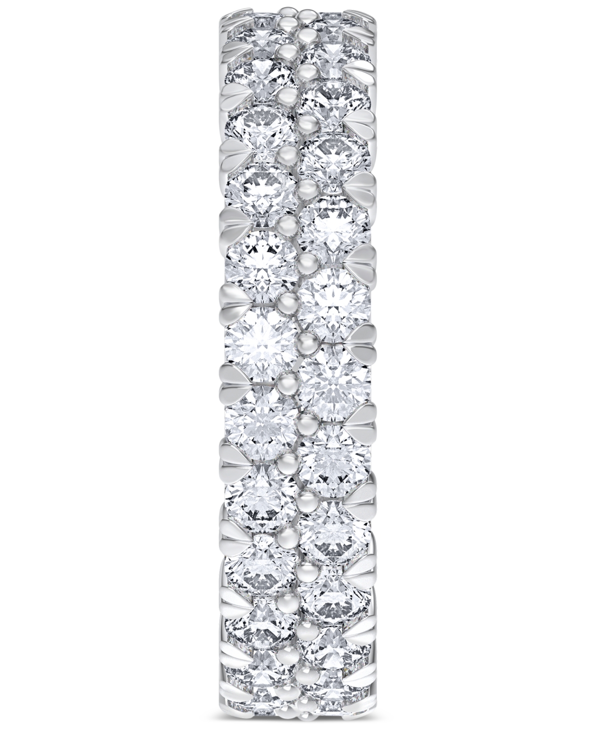 Diamond Double Row Eternity Ring (3 ct. t.w.) in Platinum, 14k 14k Gold, or 14k Rose Gold, Created for Macy's - White Gold