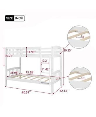 Streamdale Twin Over Twin Bunk Bed With Ladder