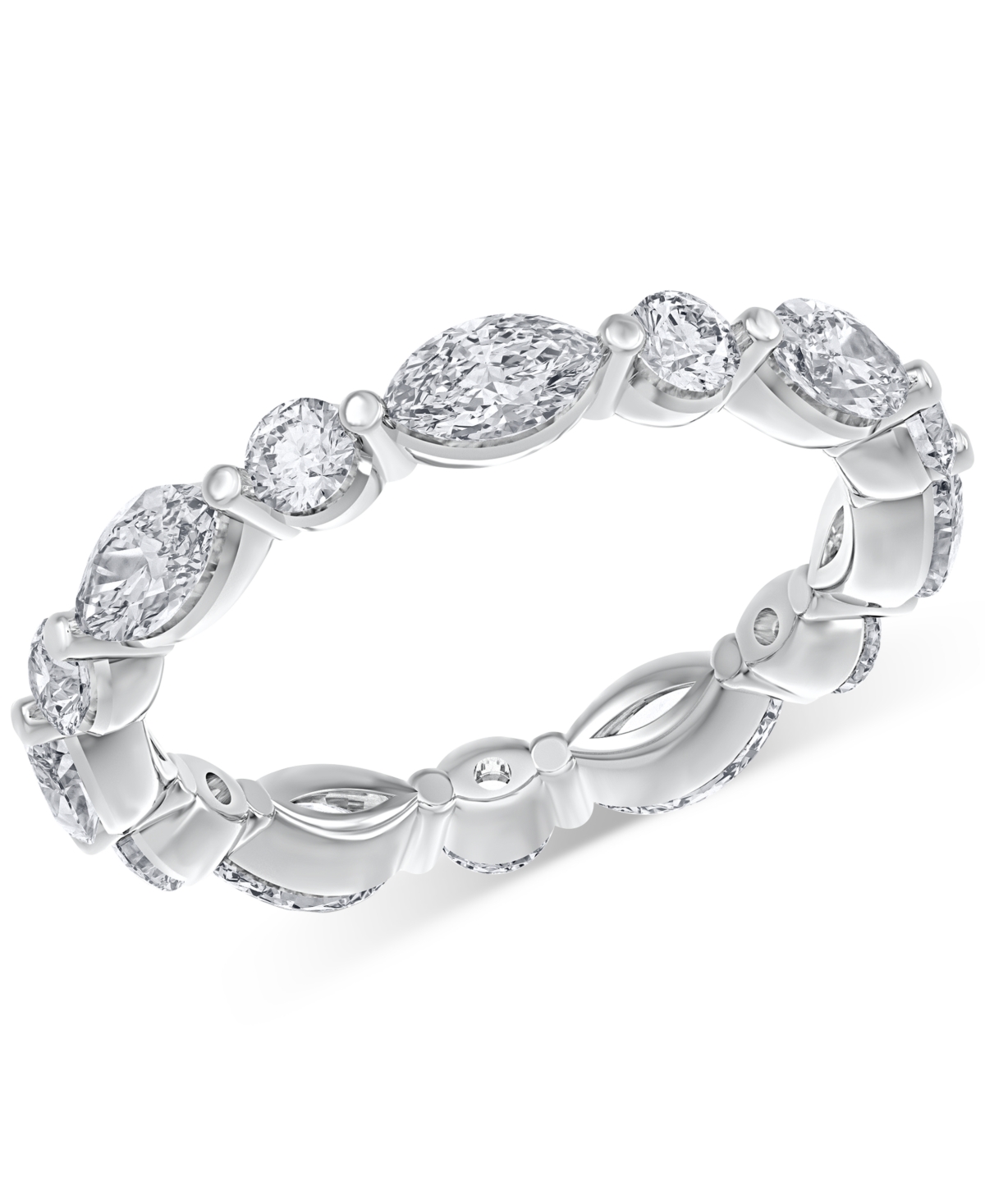 Macy's Diamond Eternity Ring (2 Ct. T.w.) In Platinum, 14k White Gold, 14k Gold, Or 14k Rose Gold In White Gold