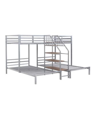 Streamdale Triple Bunk Bed w/ Staircase & Storage