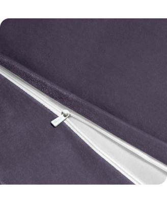 Shaggy Fleece Plush Front Crystal Velvet Back Duvet Cover, Queen