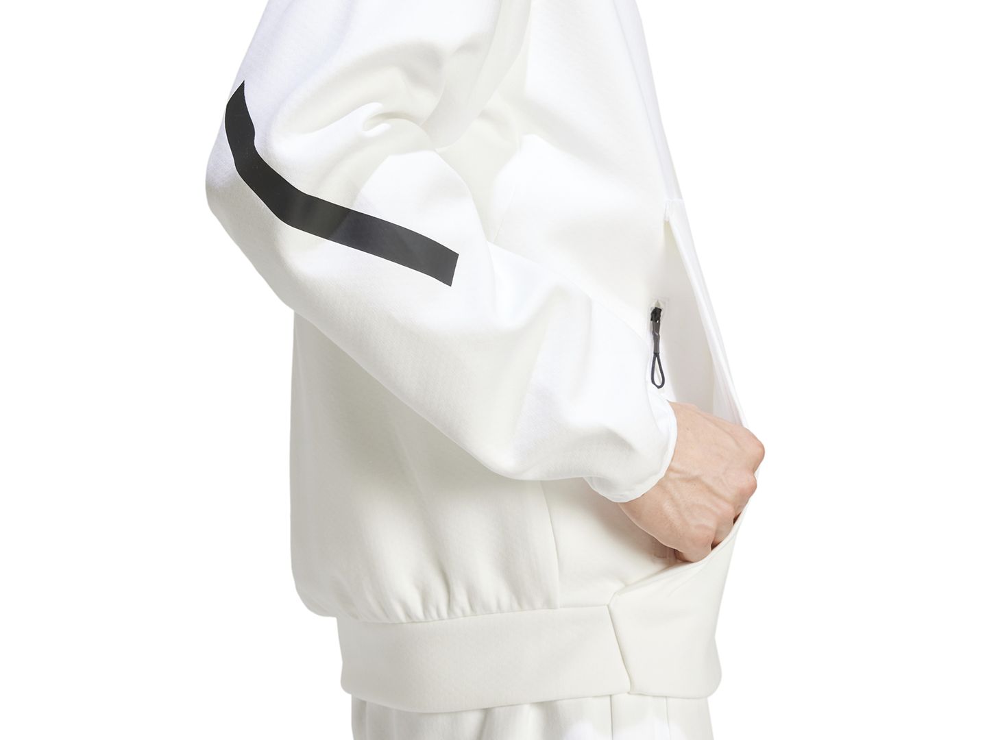 Мужское худи adidas Z.N.E. Zip, цвет: Белый — фото 2